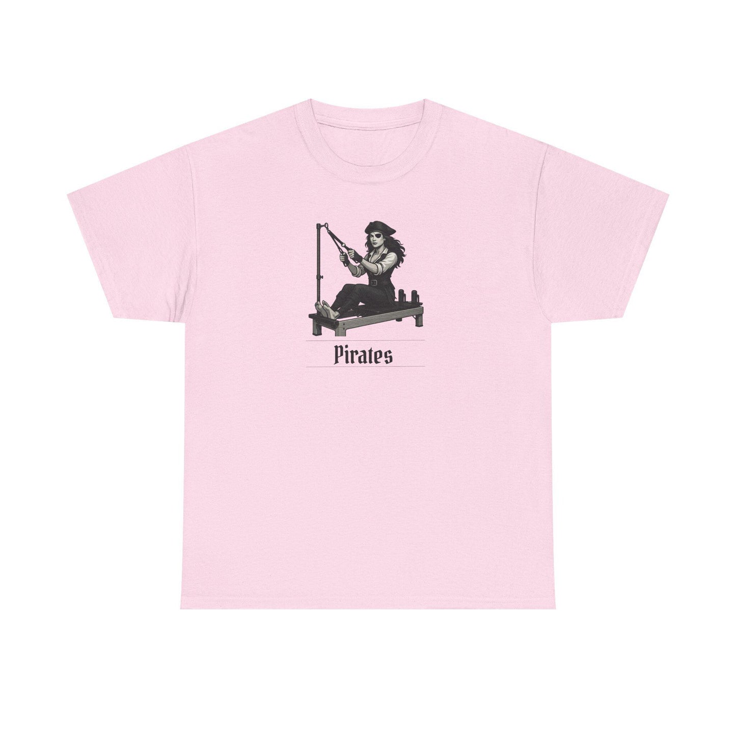 Pirates Pilates T-Shirt, Funny Pirate Workout Tee, Unisex Cotton Shirt for Pilates Fans, Halloween Gift, Fitness Pun Shirt for Adults