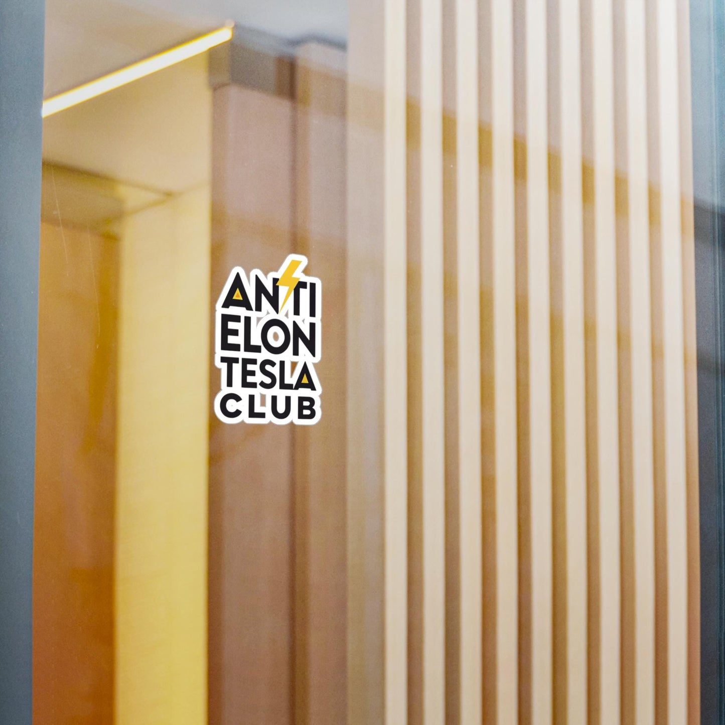 Anti Elon Tesla Club Vinyl Decals, Funny Car Stickers, Unique Wall Decor, Gift for Tech Lovers, Anti-Elon Merchandise