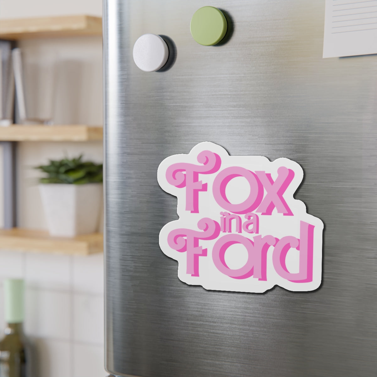 Playful Die-Cut Fox in A Ford Magnets for Cars, Fridges, Fun Decor, Perfect Gift, Home or Office, Cute Animal Lovers