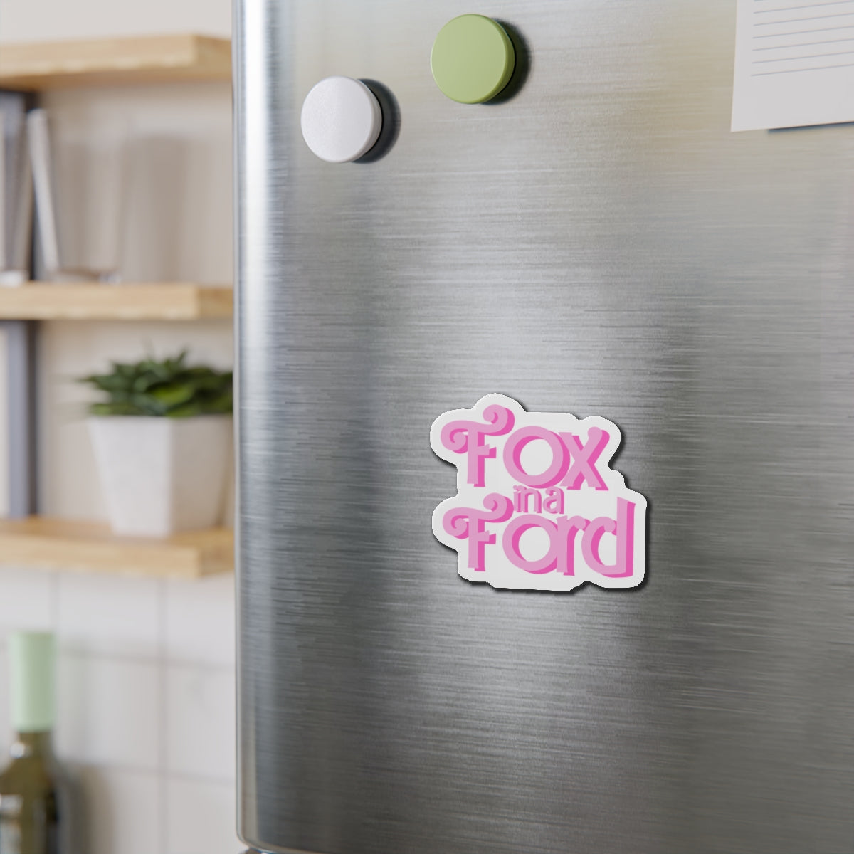 Playful Die-Cut Fox in A Ford Magnets for Cars, Fridges, Fun Decor, Perfect Gift, Home or Office, Cute Animal Lovers