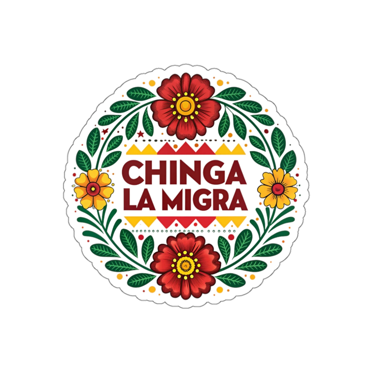 Chinga La Migra Anti I.C.E Vibrant Die-Cut Stickers for Empowerment and Expression, Laptop Decor, Party Favors, Artistic Gifts