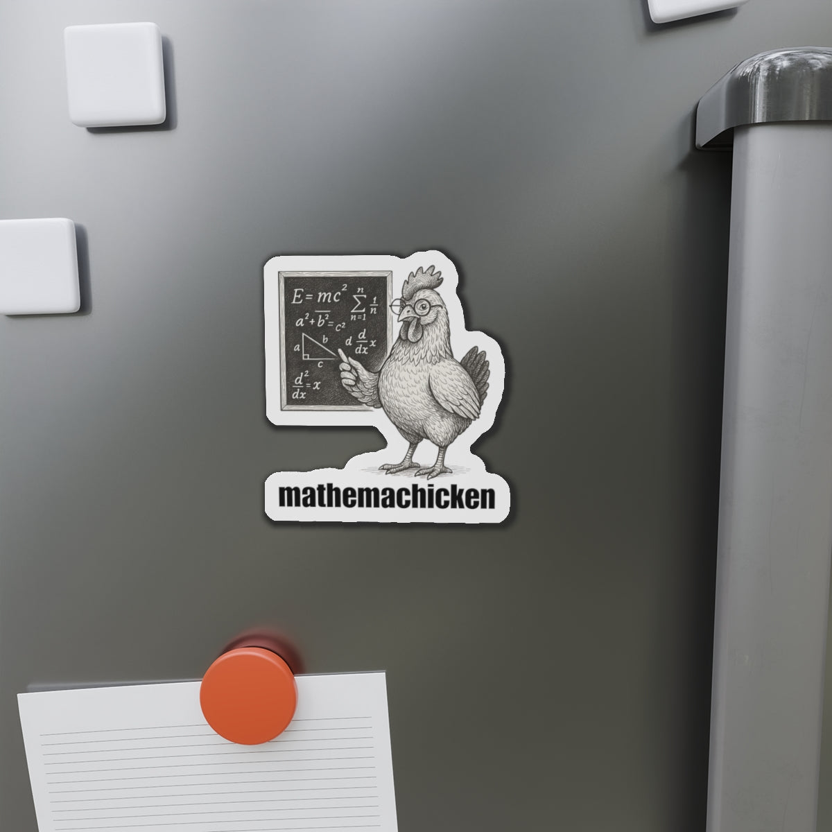 Mathemachicken | Math-Themed Die-Cut Magnets, Fun Kitchen Decor, Math Lover Gifts, Unique Fridge Decor, Educational Magnets