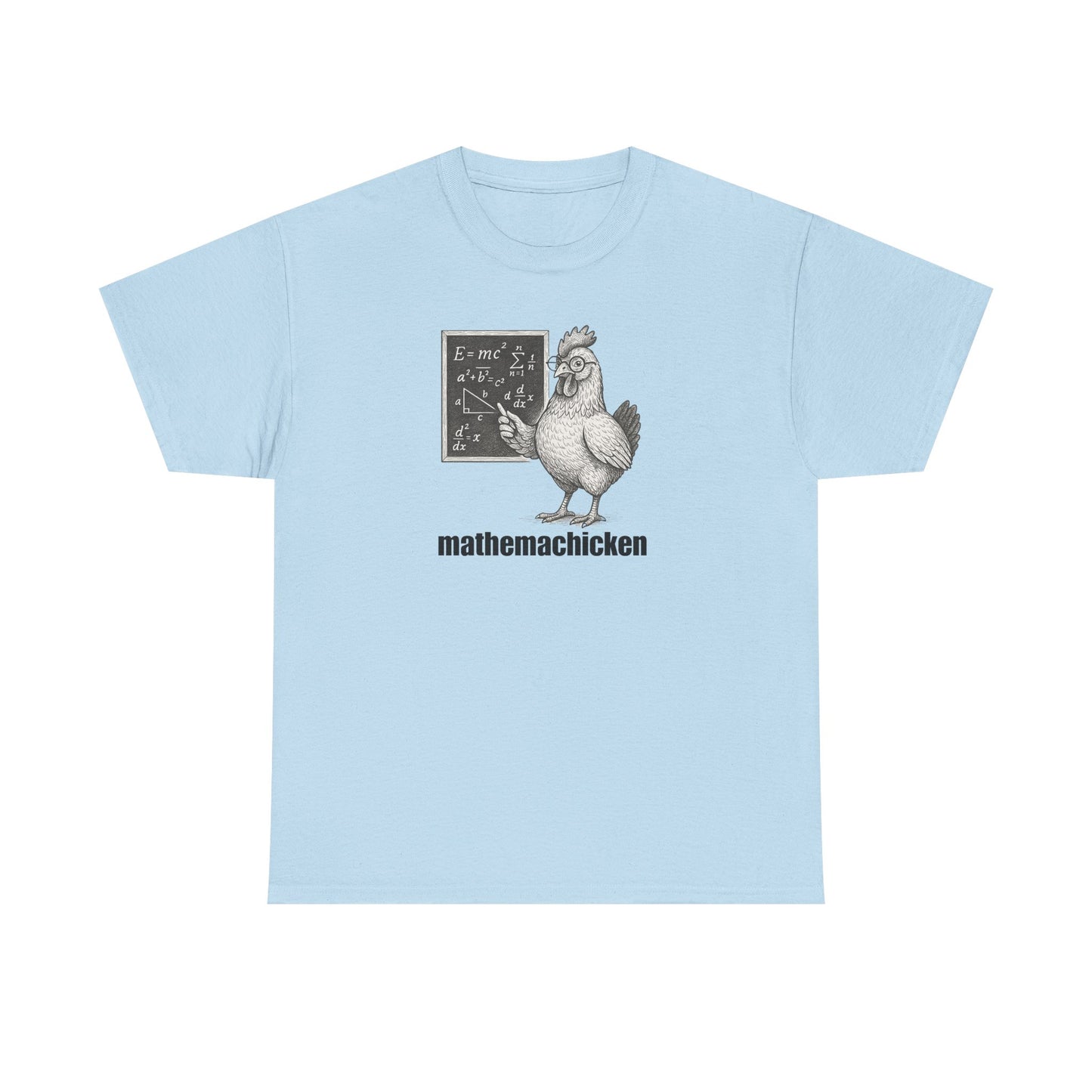 Mathemachicken | Unisex Heavy Cotton Tee | Math Lover Shirt, Funny Chicken T-Shirt, Gift for Teachers, Science Humor Tee, Geeky Apparel