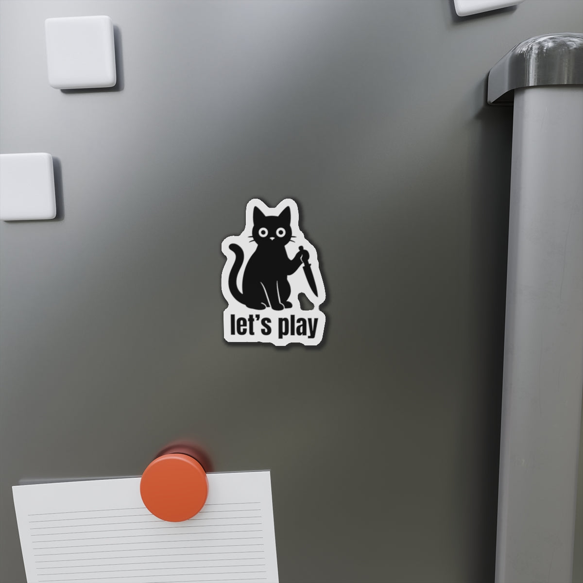 Whimsical Cat Die-Cut Magnets - Cute Fridge Decor, Gift for Cat Lovers, Fun Kitchen Accessories, Playful Home Decor, Pet-Themed Gifts