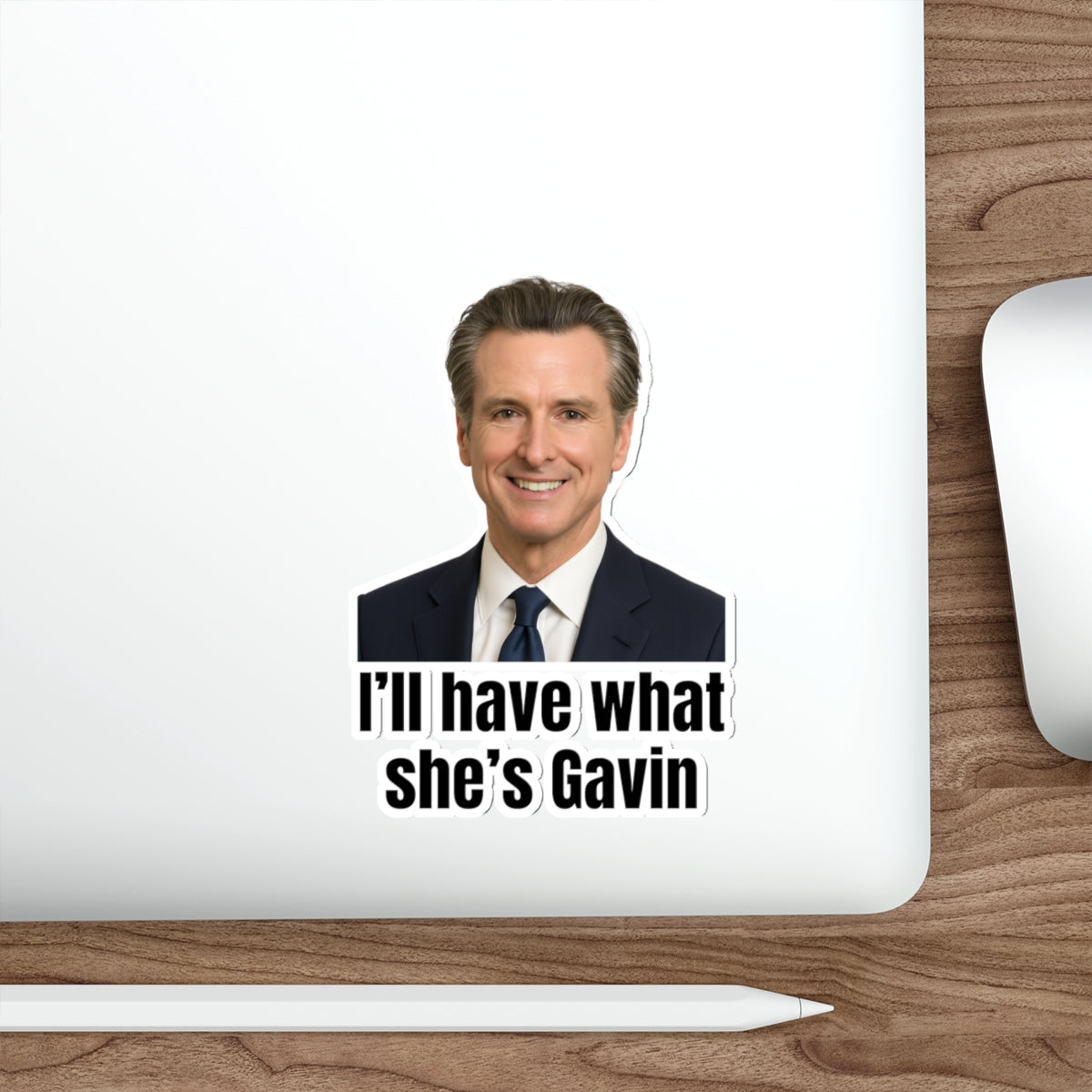 Gavin Newsom Die-Cut Stickers, Political Humor, Laptop Decor, Car Stickers, Gift for Friends