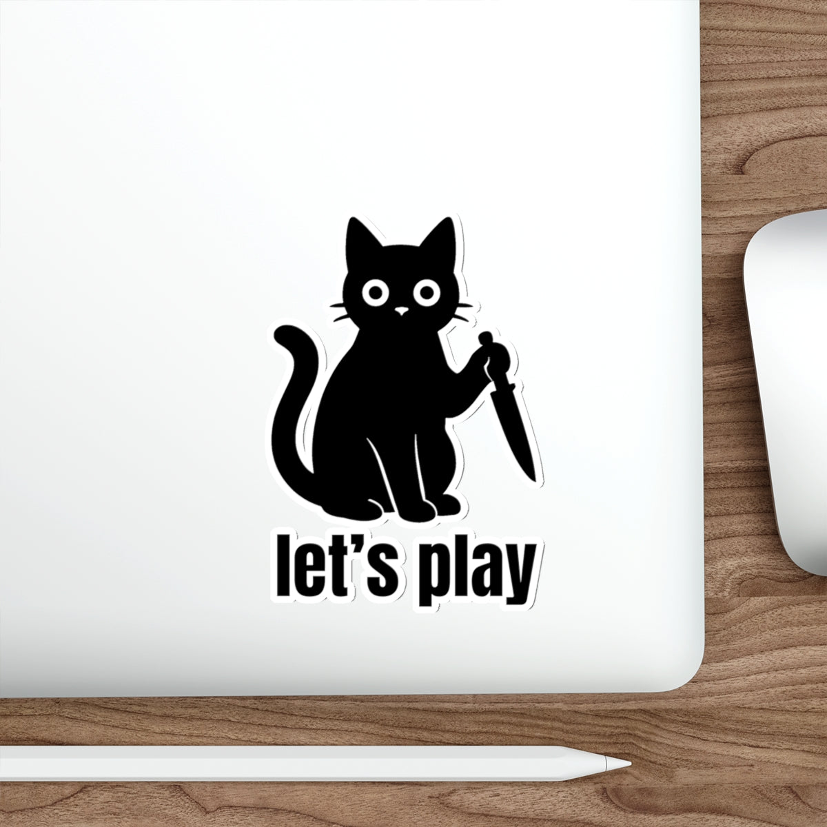 Playful Cat Die-Cut Stickers - Fun for Laptops, Water Bottles, Journals, Kids' Parties, October Celebrations, Cat Lovers