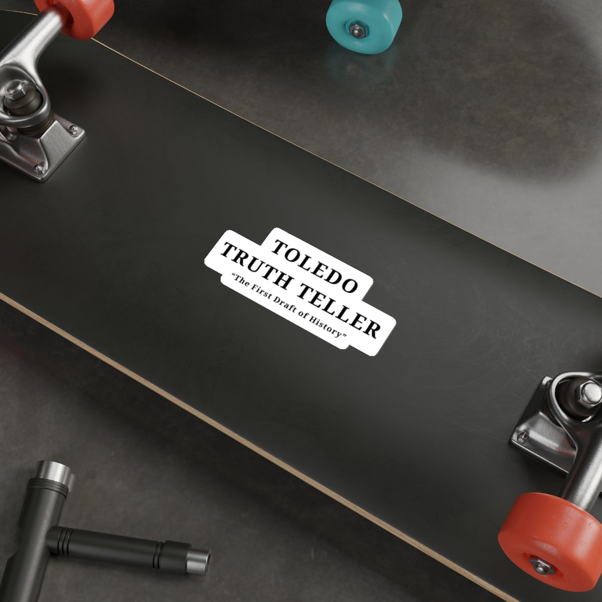 Toledo Truth Teller Die-Cut Stickers, Unique Laptop Decals, History-Themed Gifts, Retro Stickers for Journal, Cool Automotive Stickers