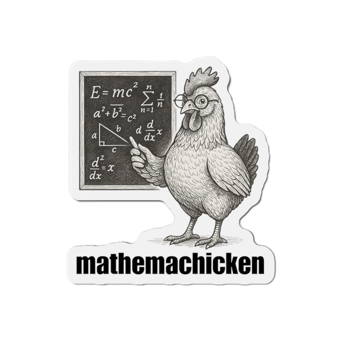 Mathemachicken | Math-Themed Die-Cut Magnets, Fun Kitchen Decor, Math Lover Gifts, Unique Fridge Decor, Educational Magnets