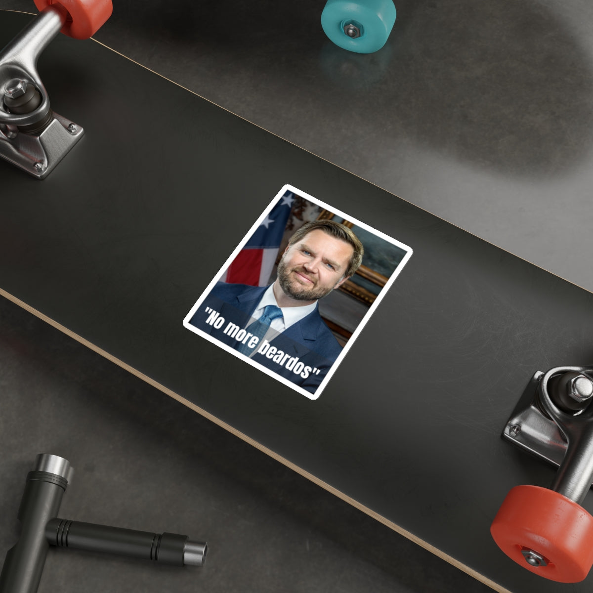 No More Beardos Satirical Die-Cut Stickers | for Laptops, Water Bottles, Gifts, and Decor | JD Vance | Pete Hegseth