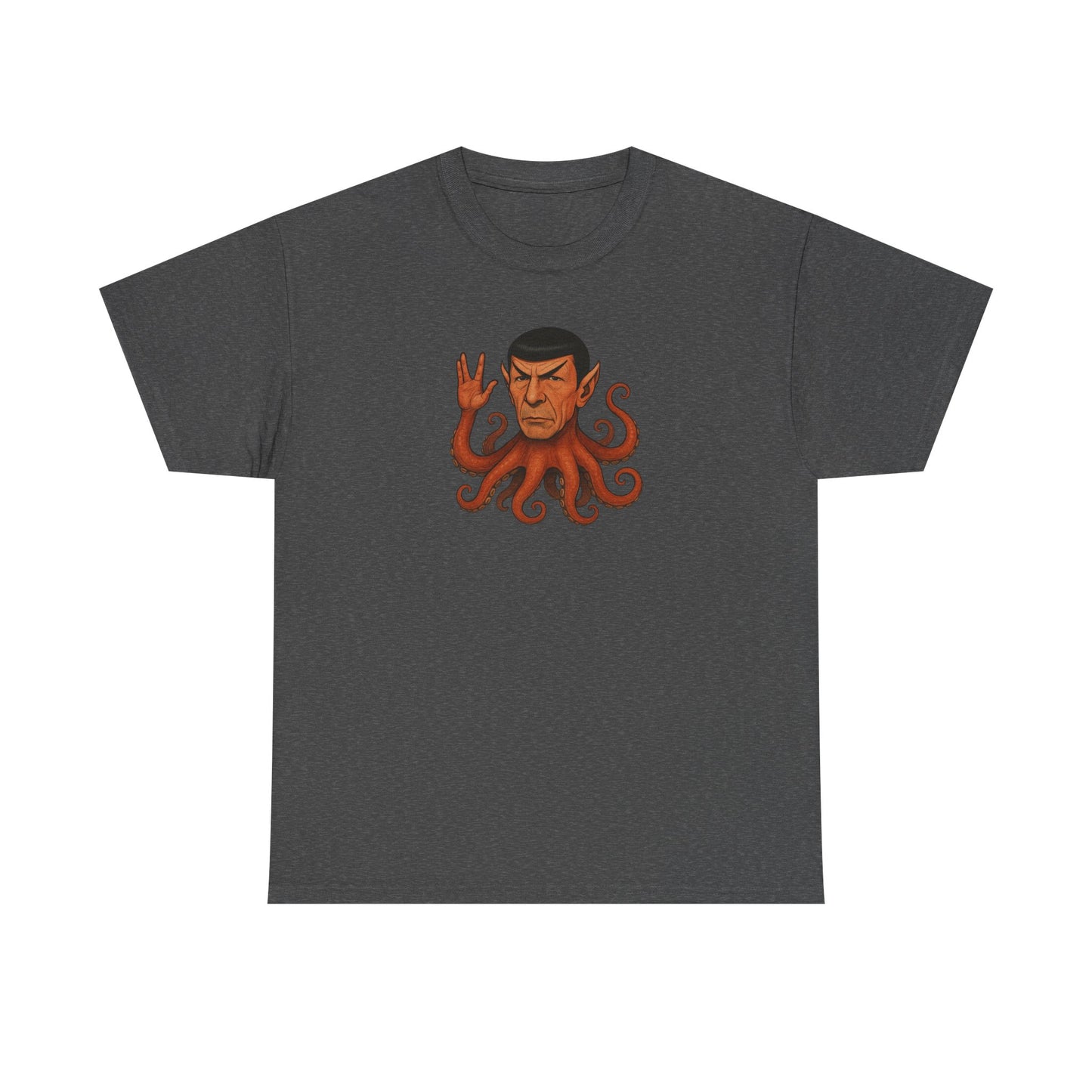 Spocktopus | Octopus Spock Unisex T-Shirt, Funny Nerd Tee, Geeky Apparel, Pop Culture Gift, Sci-Fi Fan Shirt