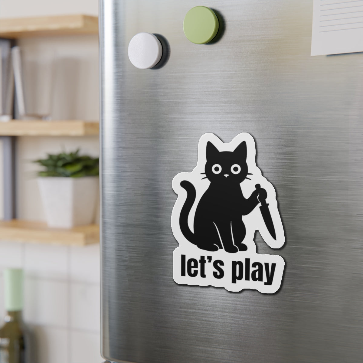 Whimsical Cat Die-Cut Magnets - Cute Fridge Decor, Gift for Cat Lovers, Fun Kitchen Accessories, Playful Home Decor, Pet-Themed Gifts