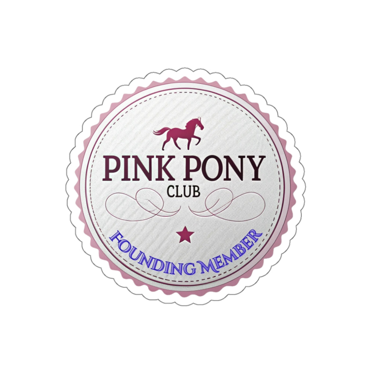 Pink Pony Club Die-Cut Stickers - Perfect for Horse Lovers, Laptop Decor, Party Favors, Scrapbooking, Gift Accessories