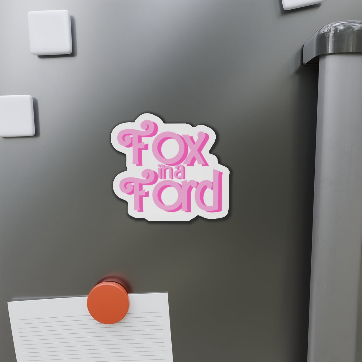 Playful Die-Cut Fox in A Ford Magnets for Cars, Fridges, Fun Decor, Perfect Gift, Home or Office, Cute Animal Lovers