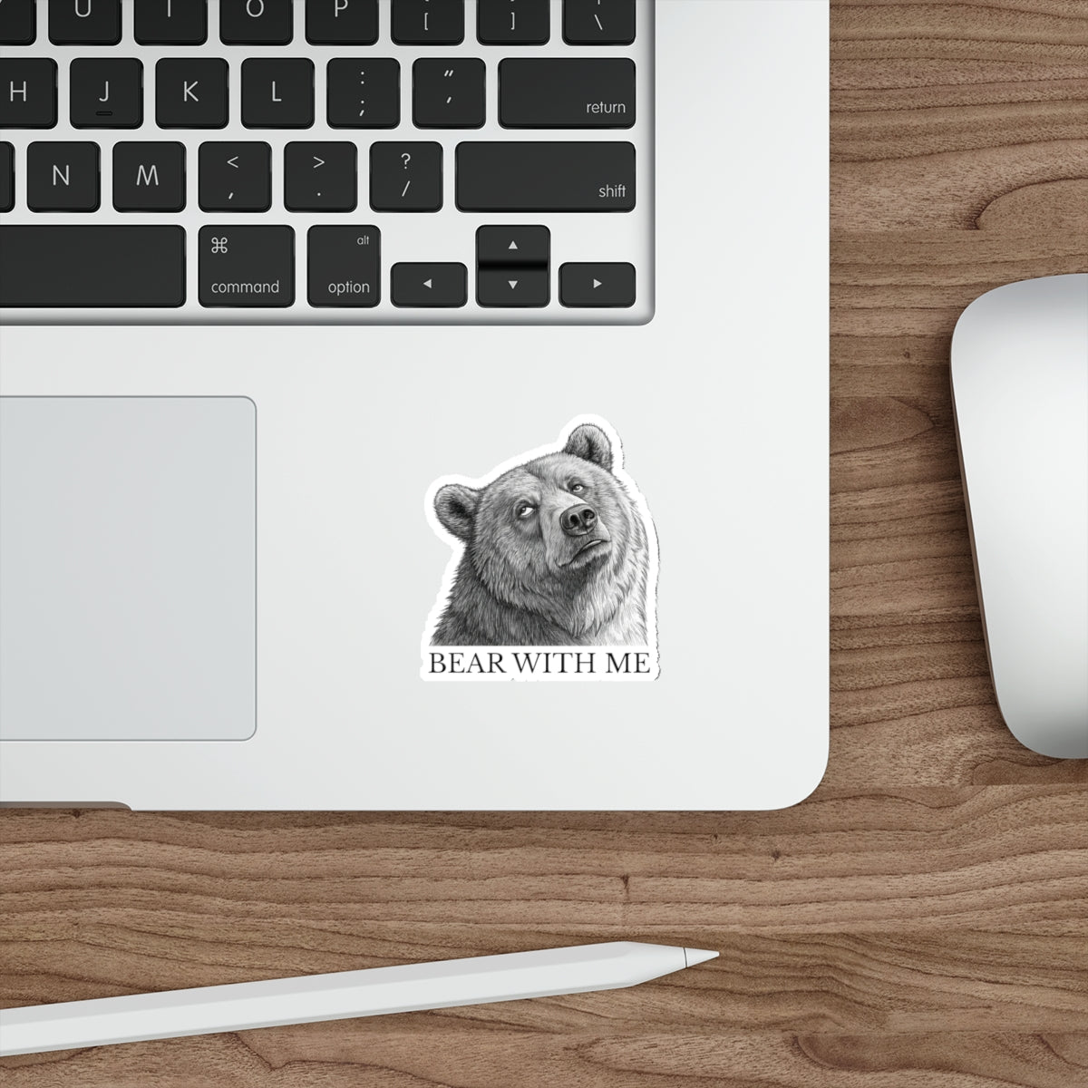 Bear With Me Die-Cut Stickers | Cute Animal Stickers for Laptops, Journals, Water Bottles, Gifts, and Home Decor