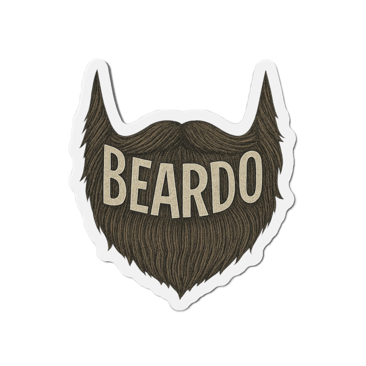 Beardo Beard-Shaped Die-Cut Magnet, Funny Gift for Bearded Men, Home Decor, Refrigerator Magnet, Beardo Magnet