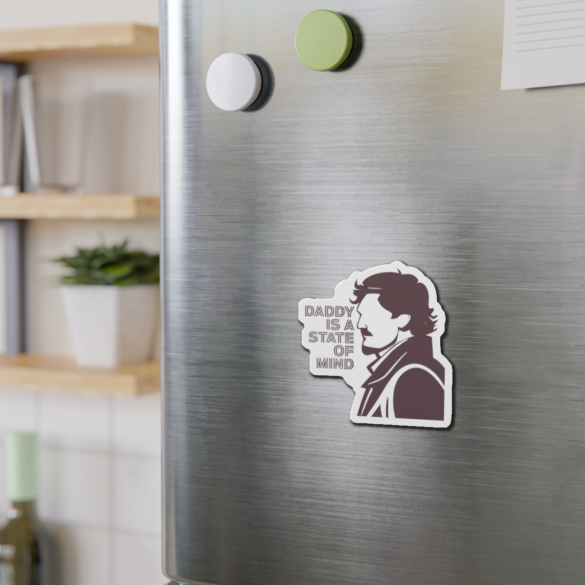 Pedro Pascal Daddy is a State of Mind Daddy Die-Cut Magnet | Cool Dad Gift, Home Decor, Refrigerator Magnet, Father's Day Gift, Office