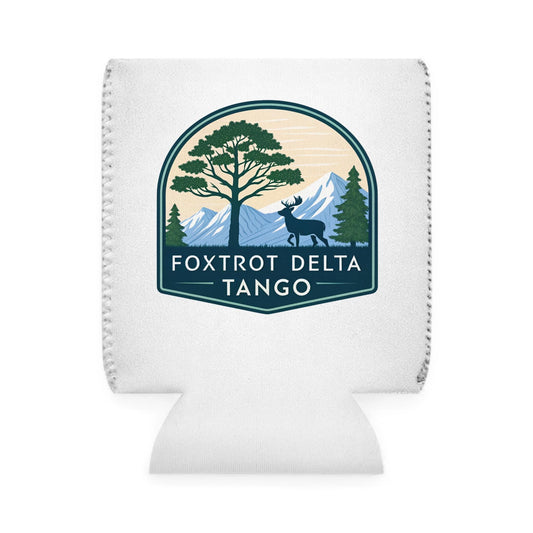 Foxtrot Delta Tango Can Cooler Sleeve - Nature-Inspired - Outdoor Party Cooler - Camping Drink Sleeve
