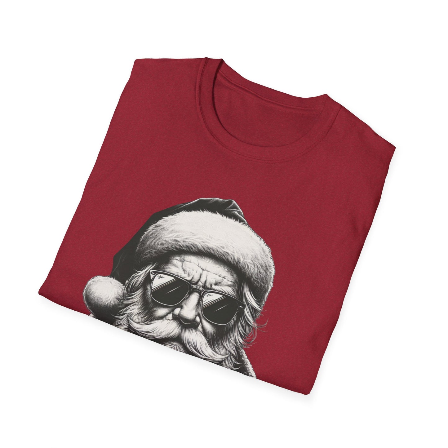 Cool Santa Graphic Unisex T-Shirt, Funny Holiday Tee, Christmas Gift, Retro Santa Shirt, Festive Apparel, Men and Women Holiday Wear