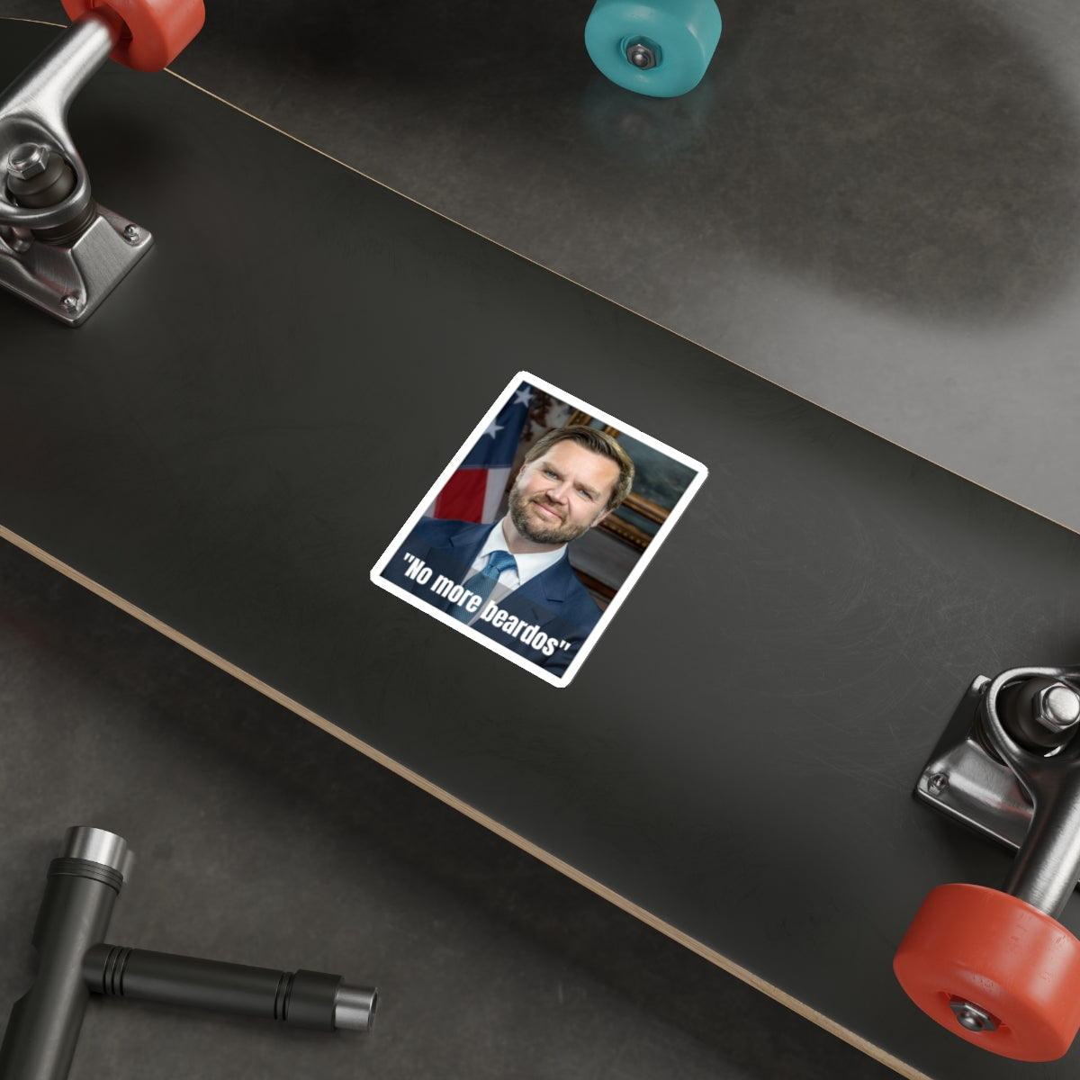 No More Beardos Satirical Die-Cut Stickers | for Laptops, Water Bottles, Gifts, and Decor | JD Vance | Pete Hegseth