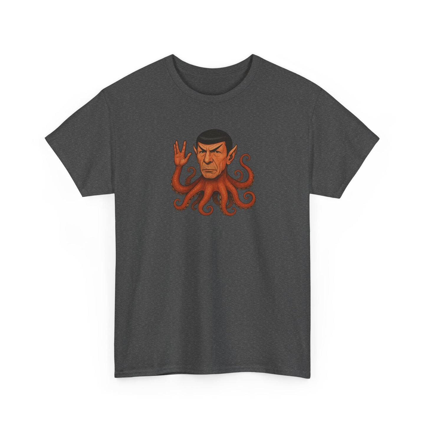 Spocktopus | Octopus Spock Unisex T-Shirt, Funny Nerd Tee, Geeky Apparel, Pop Culture Gift, Sci-Fi Fan Shirt