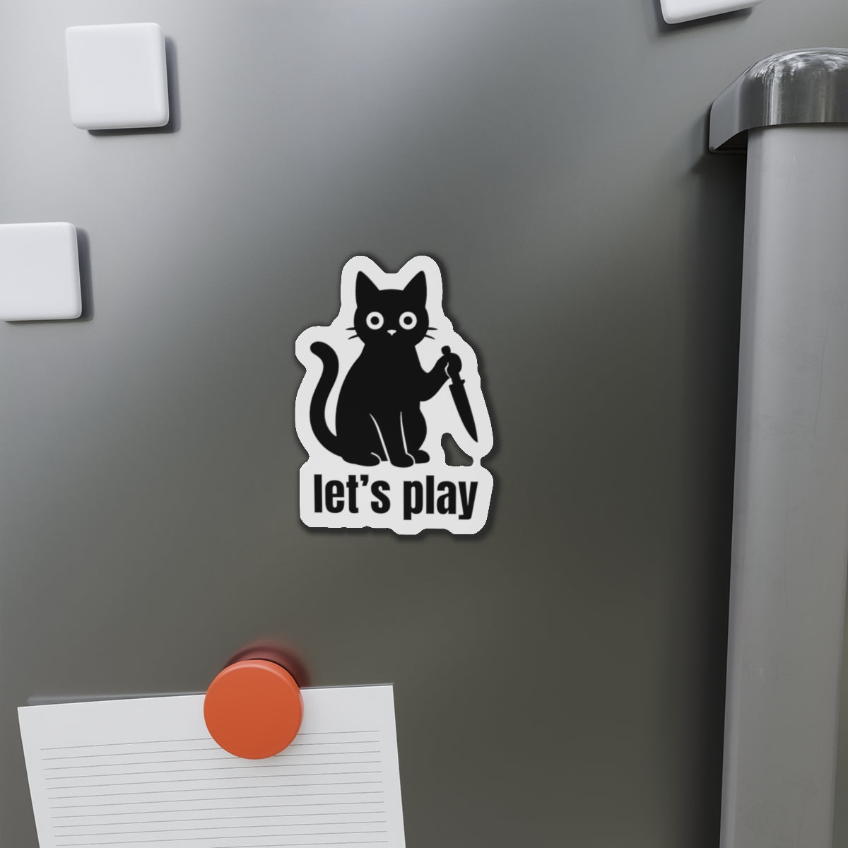 Whimsical Cat Die-Cut Magnets - Cute Fridge Decor, Gift for Cat Lovers, Fun Kitchen Accessories, Playful Home Decor, Pet-Themed Gifts