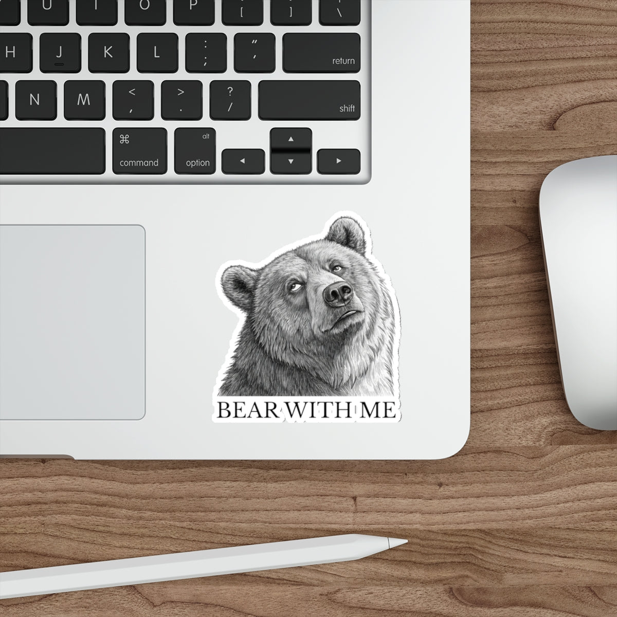 Bear With Me Die-Cut Stickers | Cute Animal Stickers for Laptops, Journals, Water Bottles, Gifts, and Home Decor