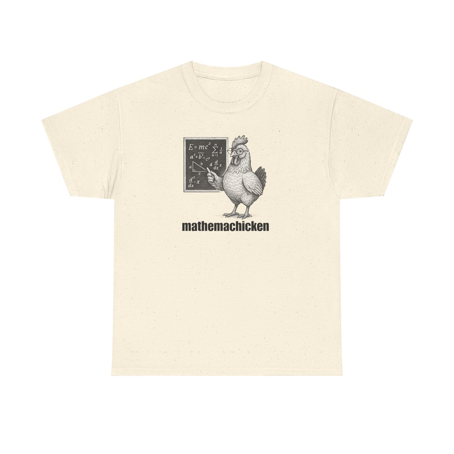 Mathemachicken | Unisex Heavy Cotton Tee | Math Lover Shirt, Funny Chicken T-Shirt, Gift for Teachers, Science Humor Tee, Geeky Apparel