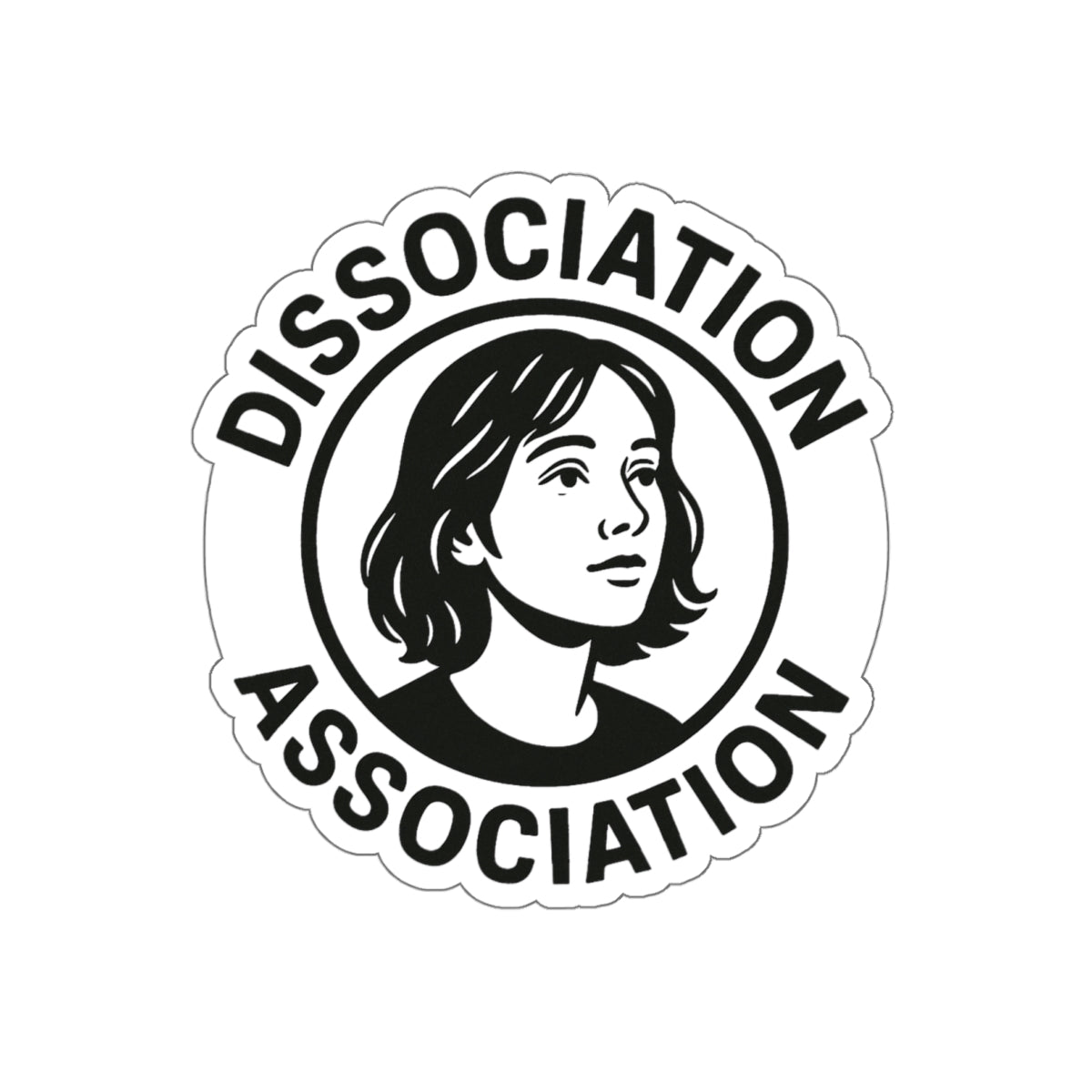 Dissociation Association Die-Cut Stickers | Unique Vinyl Decals for Laptop, Phone, Water Bottle, Journals, Cool Gifts
