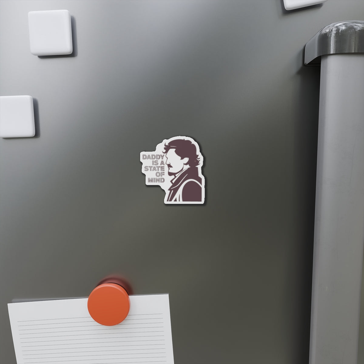 Pedro Pascal Daddy is a State of Mind Daddy Die-Cut Magnet | Cool Dad Gift, Home Decor, Refrigerator Magnet, Father's Day Gift, Office