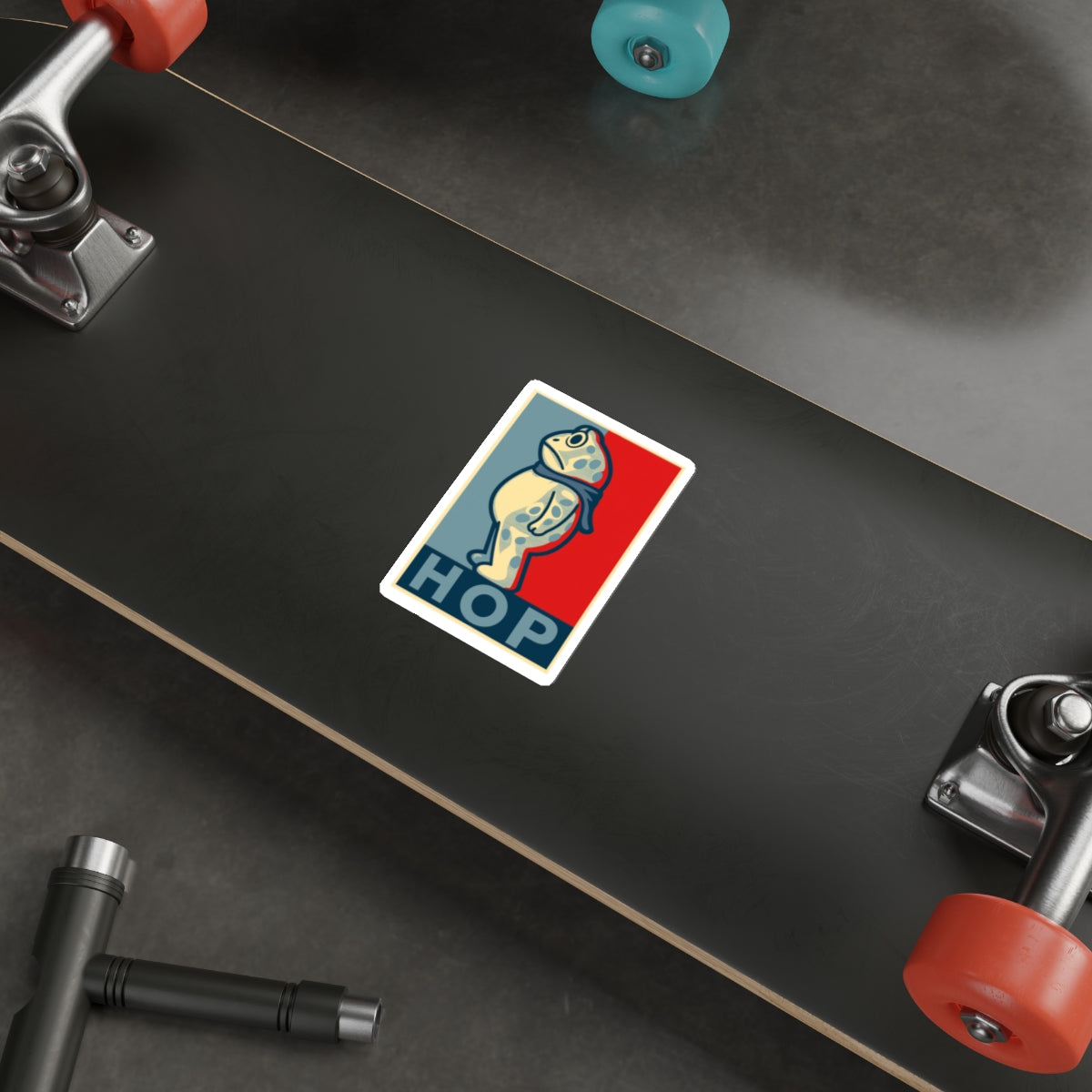 Portland Frog "Hop" Die-Cut Stickers | Obama Inspired Vinyl Decal for Laptops, Water Bottles, Notebooks, and More