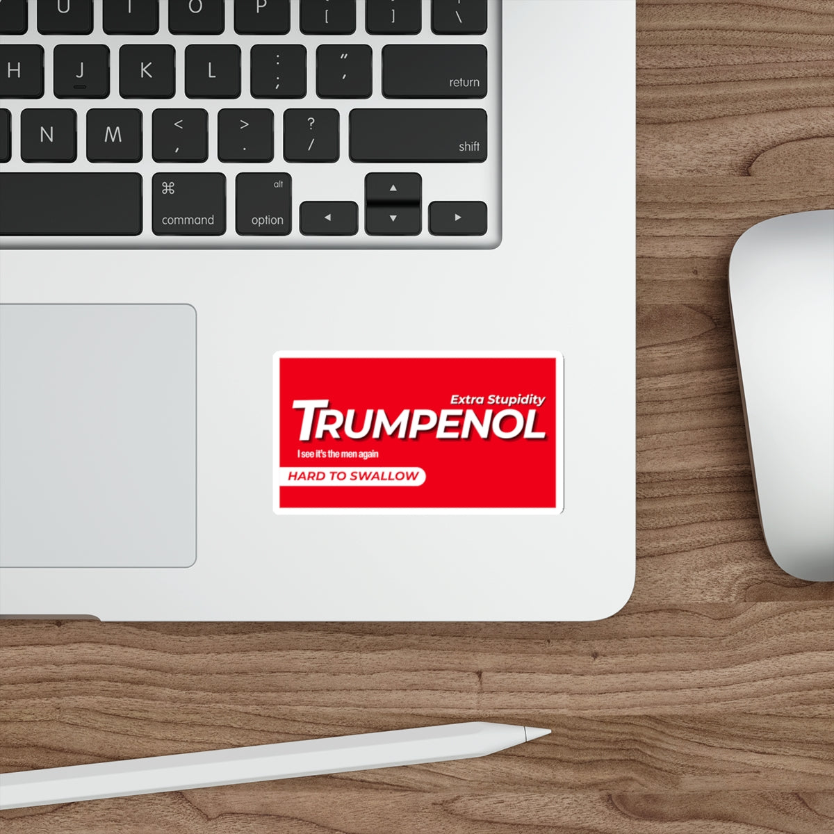 Tylenol Parody Political Humor Die-Cut Stickers, Funny Laptop Decals, Gift for Activists, Election Stickers, Unique Car Accessories
