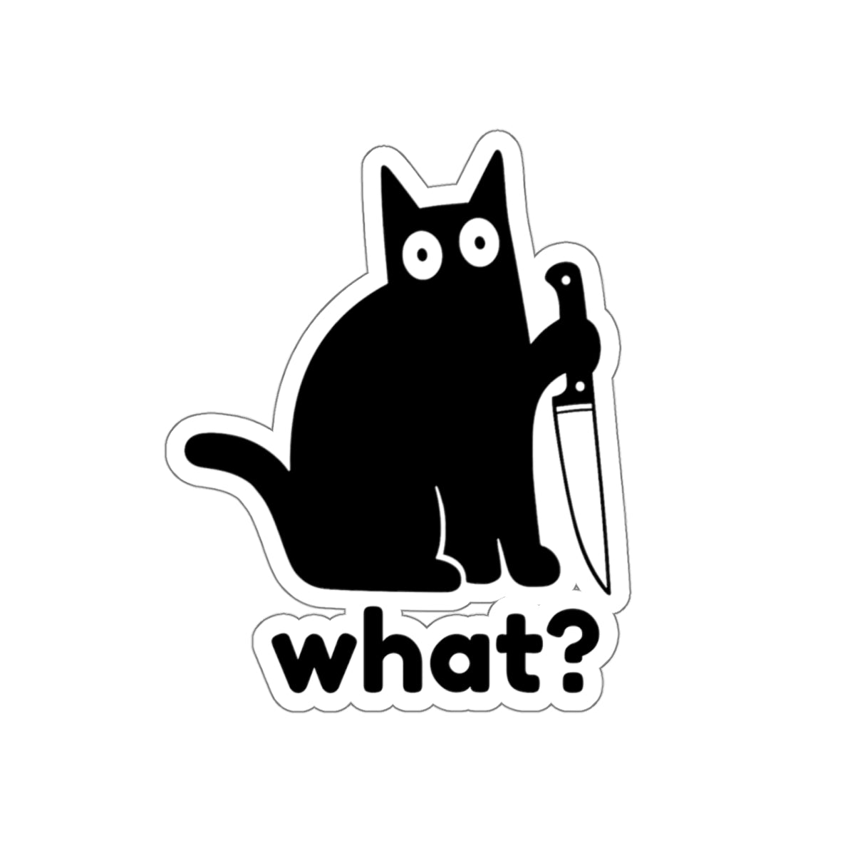 Playful Cat Die-Cut Stickers, Cute Cat Decor, Laptop Stickers, Cat Lover Gifts, Quirky Home Accessories, Fun Pet Stickers
