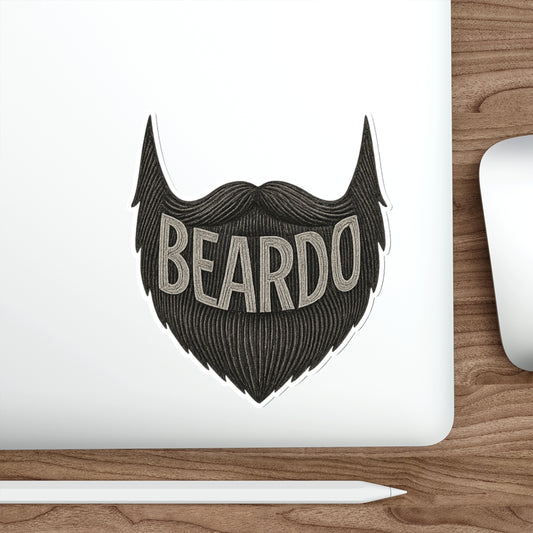 Beardo Die-Cut Stickers | Cool Beard Stickers for Men | Laptop Decals, Gift for Bearded Friends, Trendy Decor, Fun Accessories