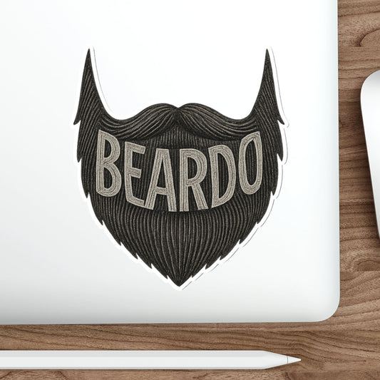 Beardo Die-Cut Stickers | Cool Beard Stickers for Men | Laptop Decals, Gift for Bearded Friends, Trendy Decor, Fun Accessories