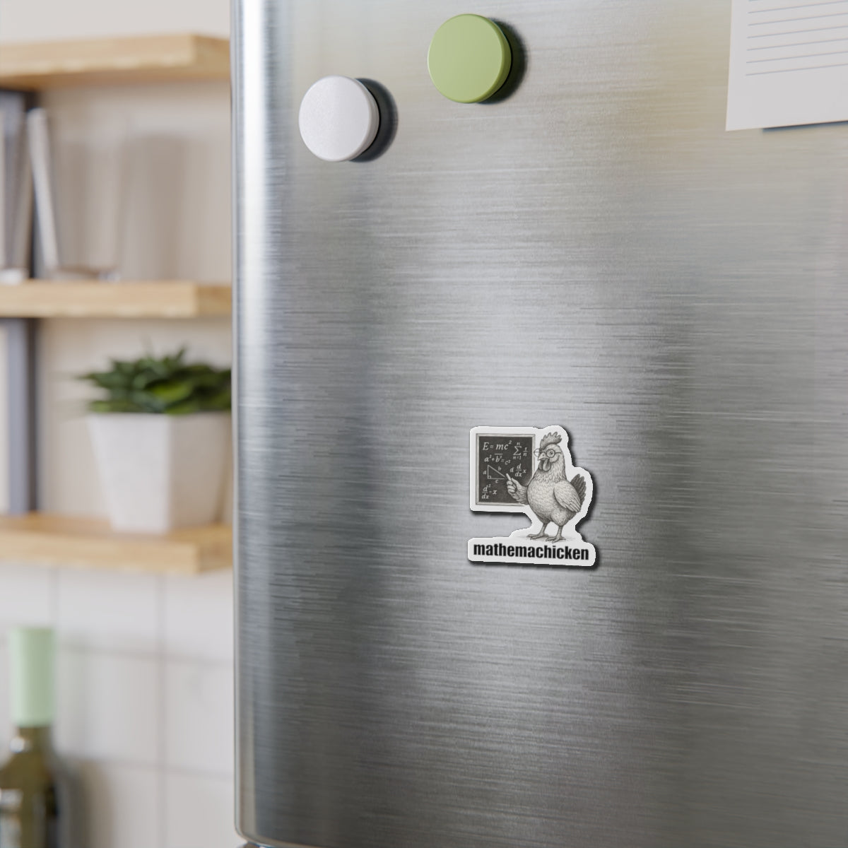 Mathemachicken | Math-Themed Die-Cut Magnets, Fun Kitchen Decor, Math Lover Gifts, Unique Fridge Decor, Educational Magnets