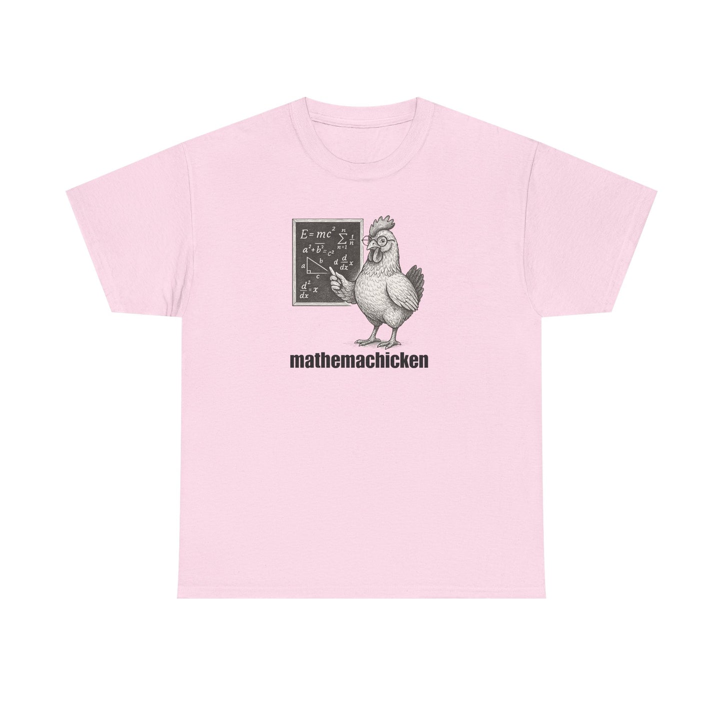 Mathemachicken | Unisex Heavy Cotton Tee | Math Lover Shirt, Funny Chicken T-Shirt, Gift for Teachers, Science Humor Tee, Geeky Apparel
