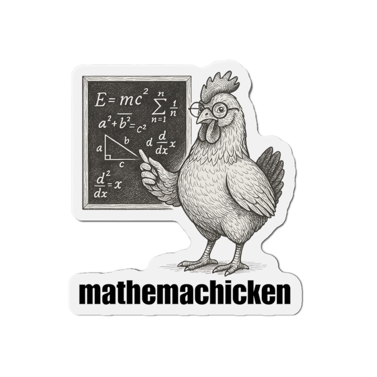 Mathemachicken | Math-Themed Die-Cut Magnets, Fun Kitchen Decor, Math Lover Gifts, Unique Fridge Decor, Educational Magnets