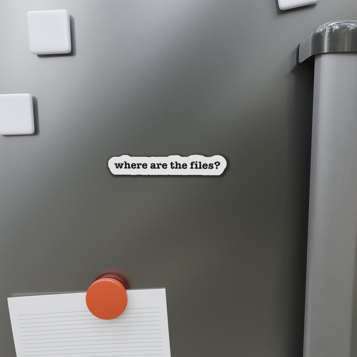 Where are the files? Die-Cut Magnet | Refrigerator Decor, Vehicle Magnet, Urban Graffiti