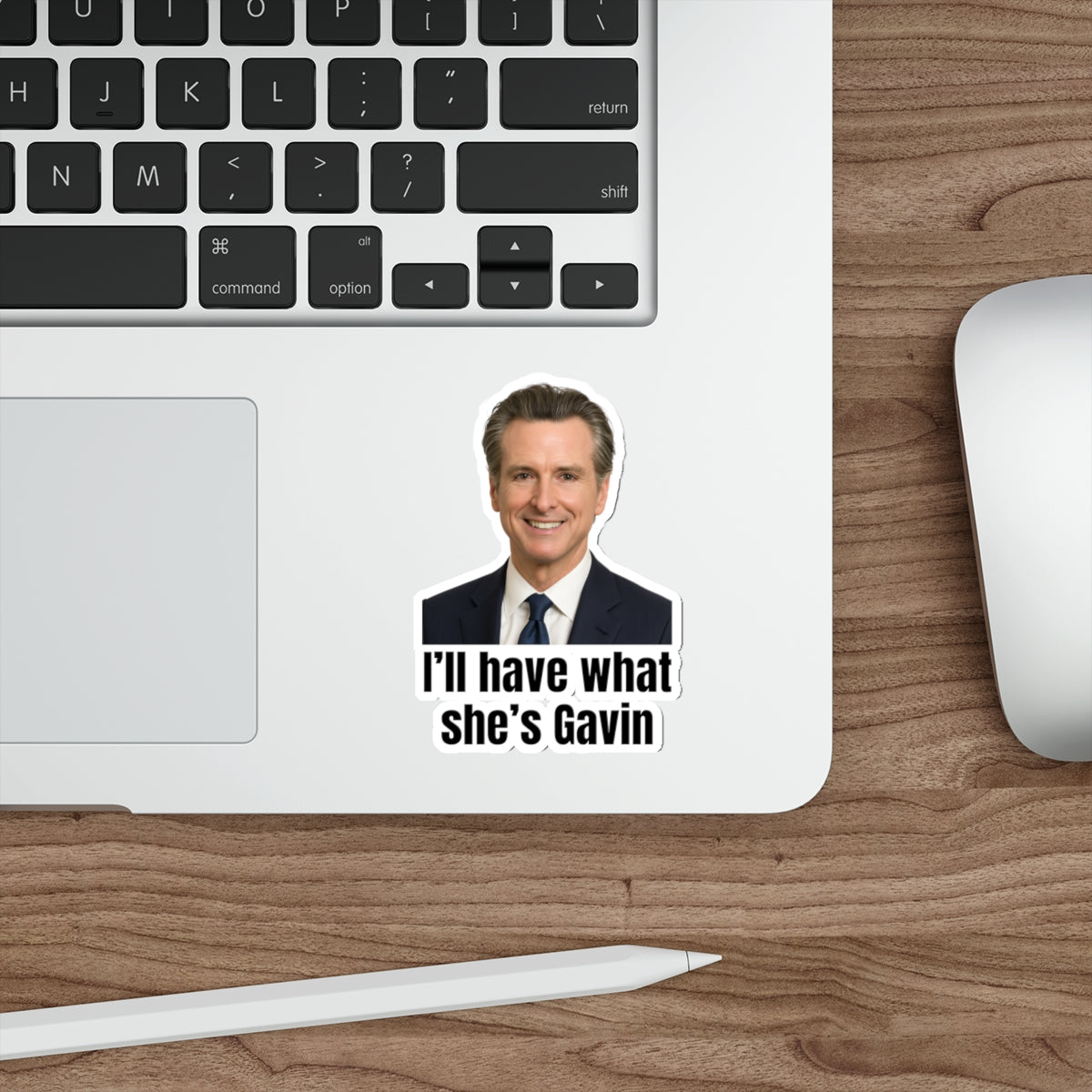 Gavin Newsom Die-Cut Stickers, Political Humor, Laptop Decor, Car Stickers, Gift for Friends