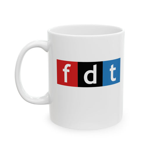Foxtrot Delta Tango Ceramic Mug for Coffee Lovers, 11oz, Gift for Friends, Office Humor, Quotes Mug, Tea Lover Gift, FDT