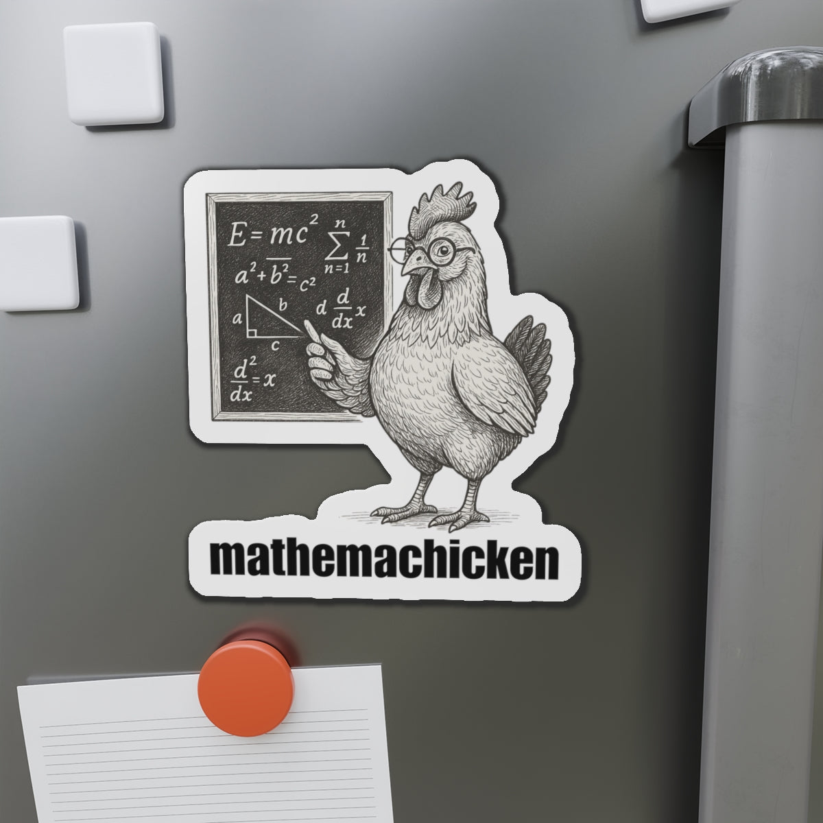 Mathemachicken | Math-Themed Die-Cut Magnets, Fun Kitchen Decor, Math Lover Gifts, Unique Fridge Decor, Educational Magnets