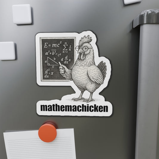 Mathemachicken | Math-Themed Die-Cut Magnets, Fun Kitchen Decor, Math Lover Gifts, Unique Fridge Decor, Educational Magnets