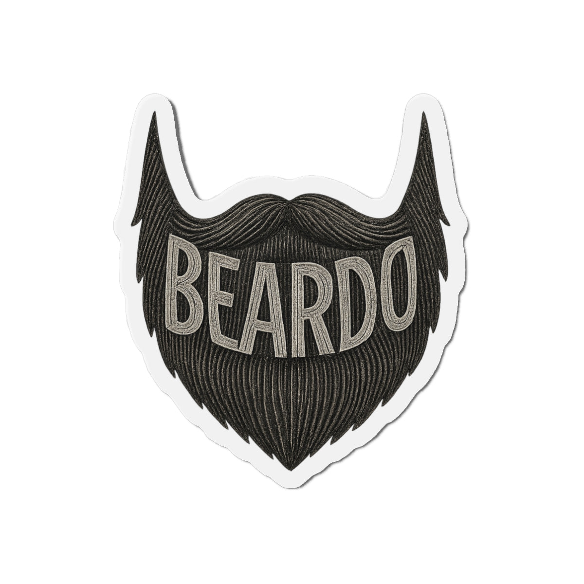 Beardo Beard-Themed Die-Cut Magnet, Fun Décor for Bearded Friends, Great Gift for Father's Day, Hipster Home Accents, Kitchen, Office