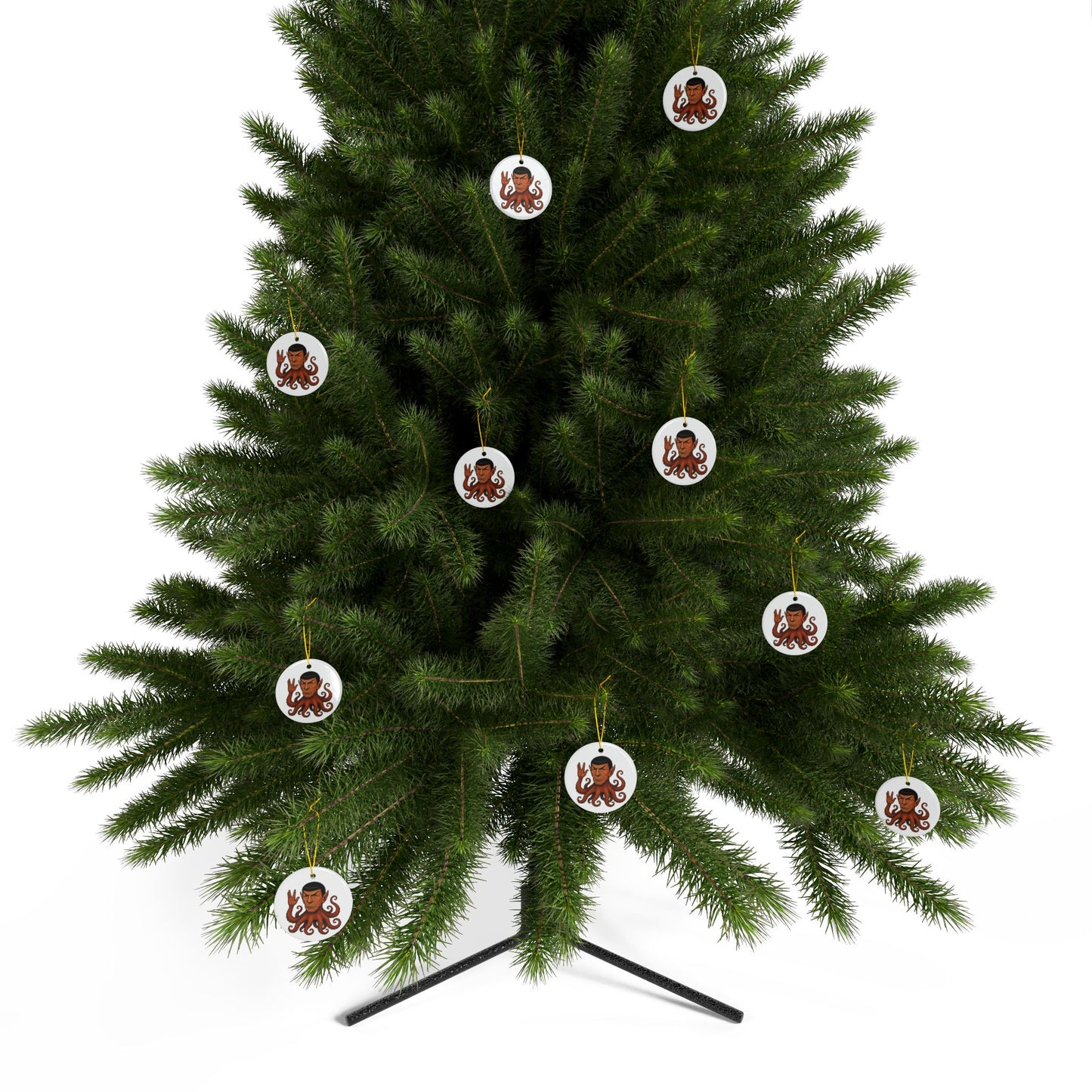 Spocktopus | Whimsical Ceramic Ornaments, Unique Holiday Decor for Trekkies, Perfect Gift for Christmas
