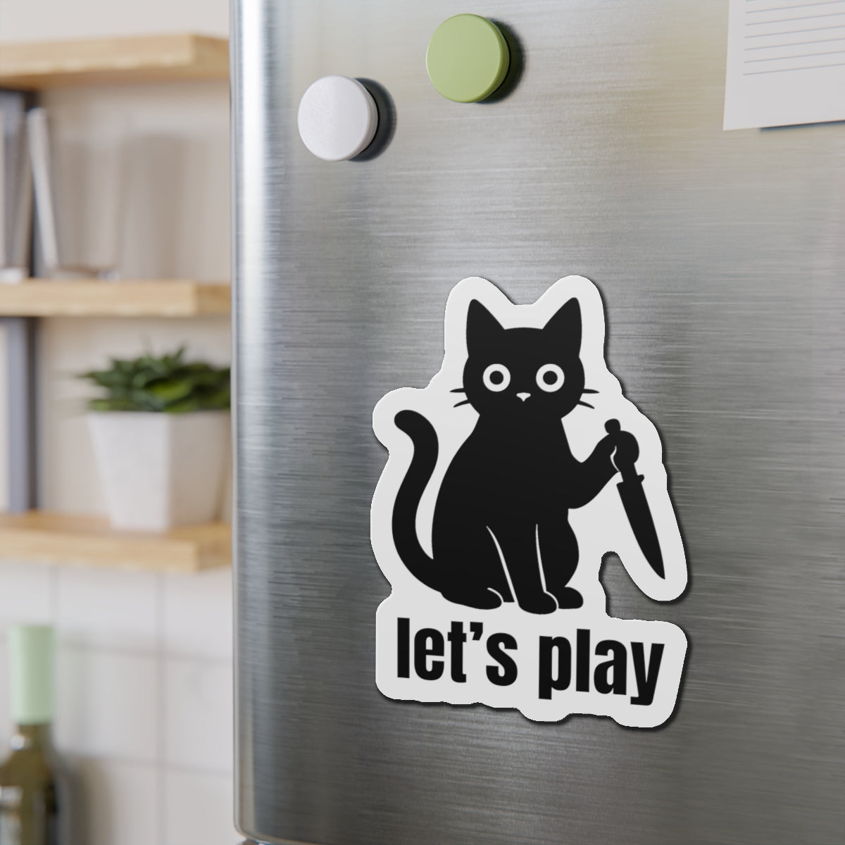 Whimsical Cat Die-Cut Magnets - Cute Fridge Decor, Gift for Cat Lovers, Fun Kitchen Accessories, Playful Home Decor, Pet-Themed Gifts