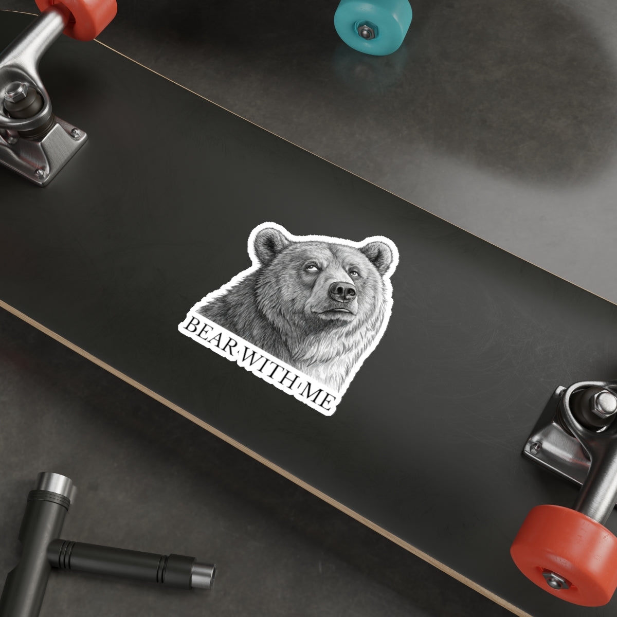 Bear With Me Die-Cut Stickers | Cute Animal Stickers for Laptops, Journals, Water Bottles, Gifts, and Home Decor