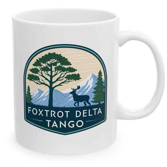 Foxtrot Delta Tango Mug - Nature-Inspired Ceramic Mug - Wildlife Coffee Cup