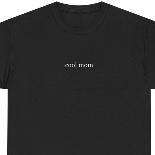 Cool Mom Unisex Heavy Cotton Tee, Casual Tee, Gift for Moms, Everyday Wear, Graphic Shirt, Fun Apparel