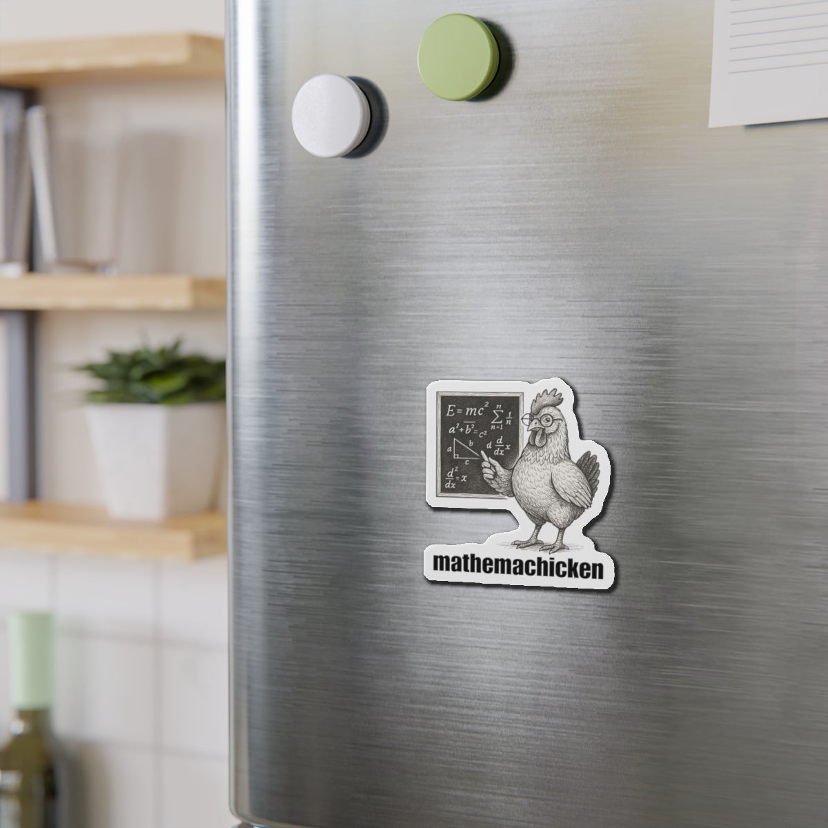 Mathemachicken | Math-Themed Die-Cut Magnets, Fun Kitchen Decor, Math Lover Gifts, Unique Fridge Decor, Educational Magnets