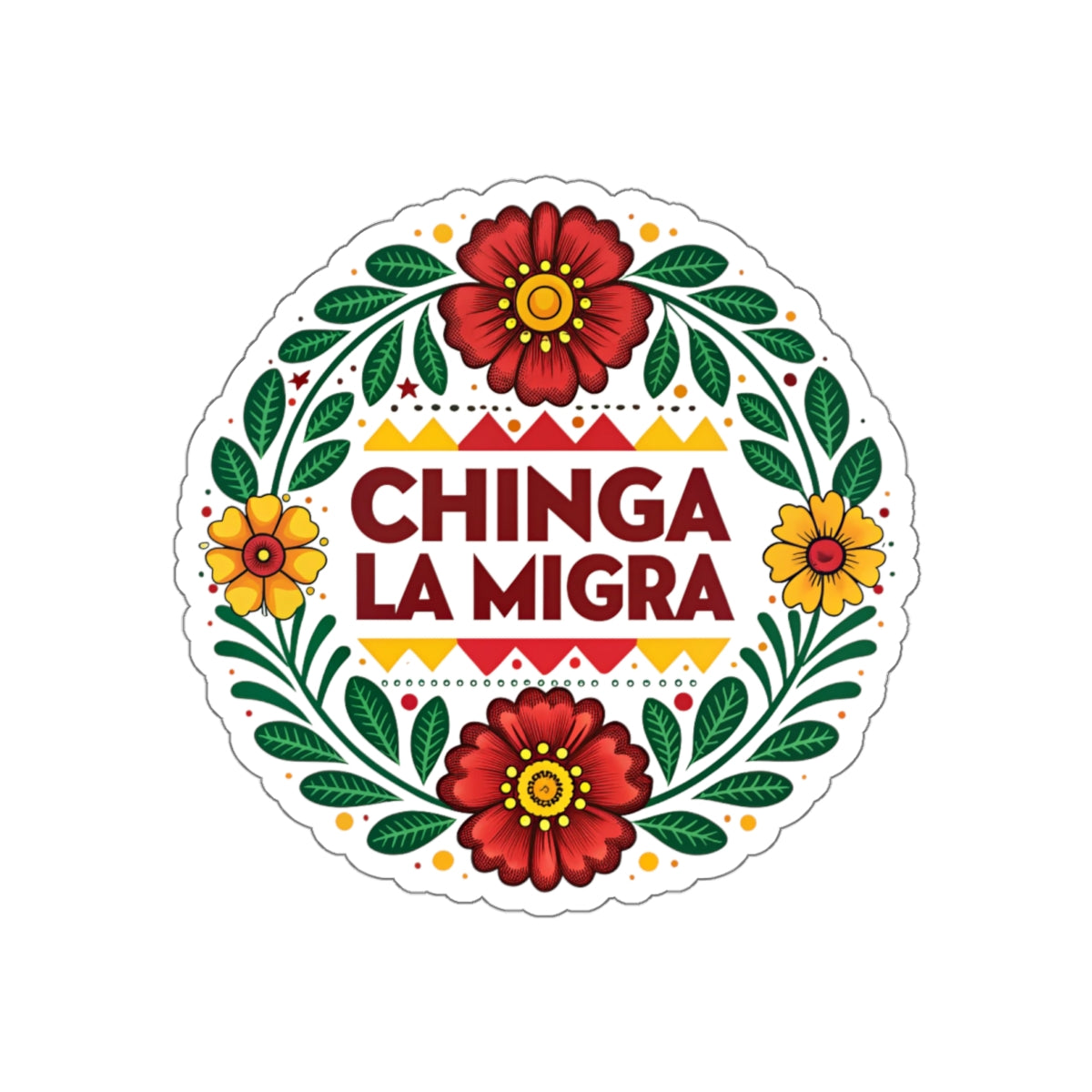 Chinga La Migra Anti I.C.E Vibrant Die-Cut Stickers for Empowerment and Expression, Laptop Decor, Party Favors, Artistic Gifts